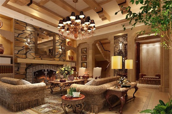 棕色係仿古磚，生機勃勃的氣息